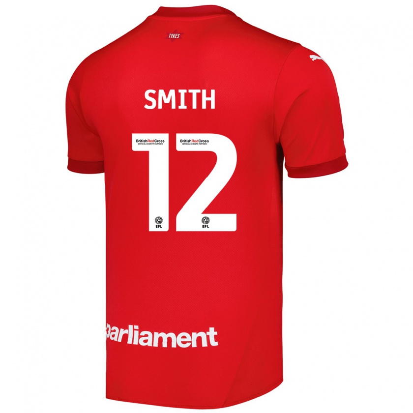 Kandiny Gyermek Jackson Smith #12 Piros Hazai Jersey 2024/25 Mez Póló Ing