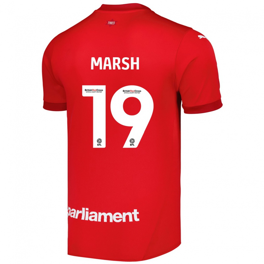 Kandiny Gyermek Aiden Marsh #19 Piros Hazai Jersey 2024/25 Mez Póló Ing