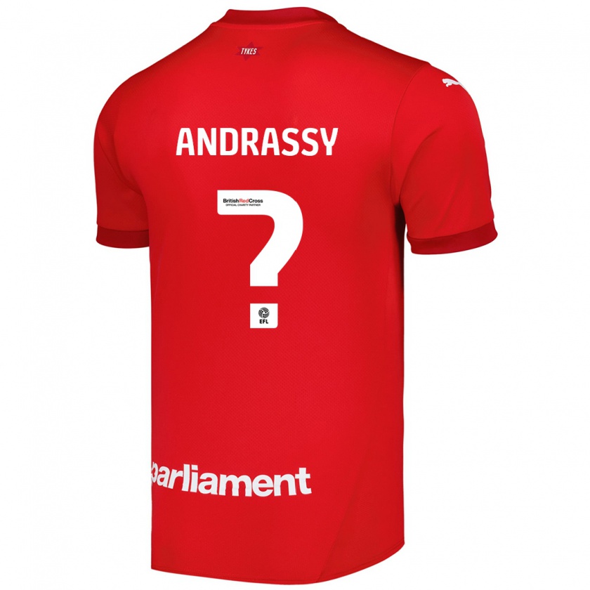 Kandiny Gyermek Oliver Andrassy #0 Piros Hazai Jersey 2024/25 Mez Póló Ing