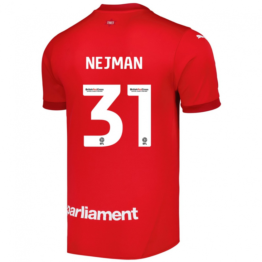 Kandiny Gyermek Harrison Nejman #31 Piros Hazai Jersey 2024/25 Mez Póló Ing