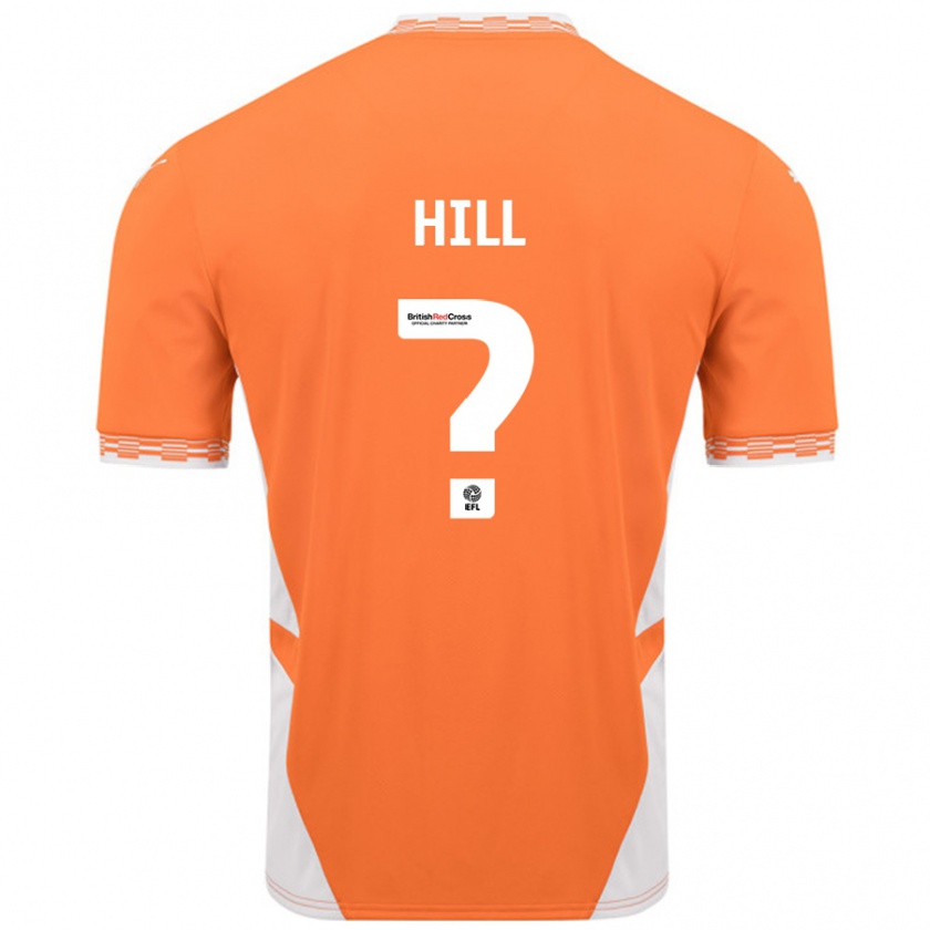 Kandiny Gyermek Tyler Hill #0 Narancssárga Fehér Hazai Jersey 2024/25 Mez Póló Ing