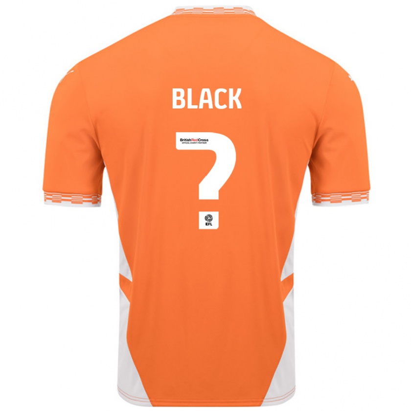 Kandiny Gyermek Olivia Black #0 Narancssárga Fehér Hazai Jersey 2024/25 Mez Póló Ing