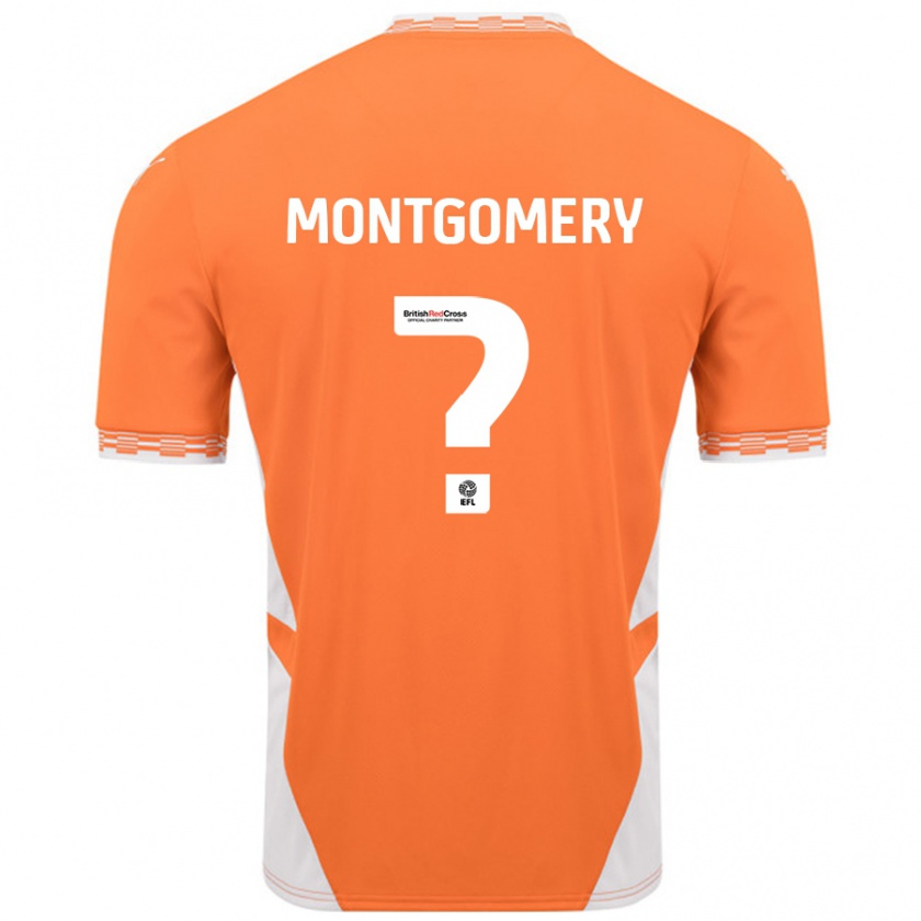 Kandiny Gyermek Aleysha Montgomery #0 Narancssárga Fehér Hazai Jersey 2024/25 Mez Póló Ing