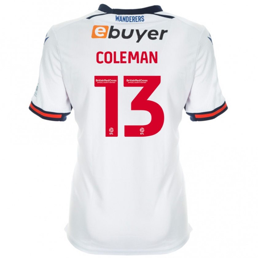 Kandiny Gyermek Joel Coleman #13 Fehér Hazai Jersey 2024/25 Mez Póló Ing