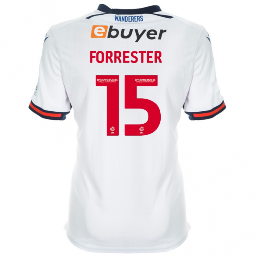 Kandiny Gyermek Will Forrester #15 Fehér Hazai Jersey 2024/25 Mez Póló Ing