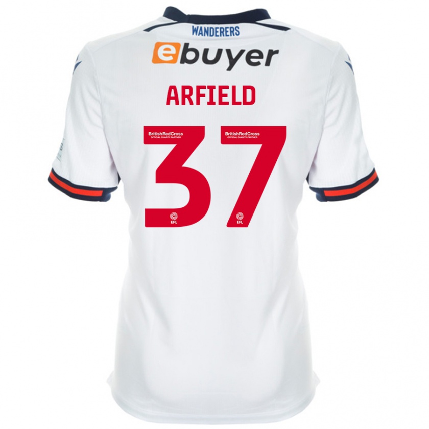 Kandiny Gyermek Scott Arfield #37 Fehér Hazai Jersey 2024/25 Mez Póló Ing