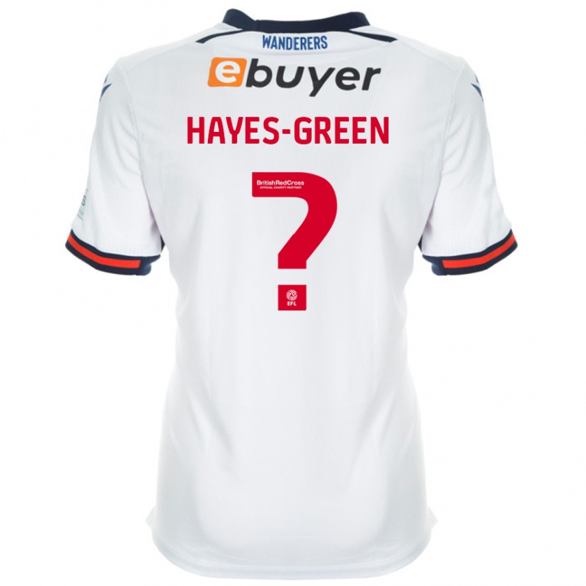 Kandiny Gyermek Charlie Hayes-Green #0 Fehér Hazai Jersey 2024/25 Mez Póló Ing