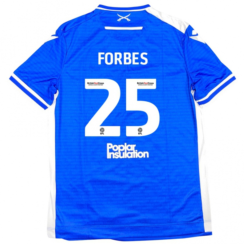 Kandiny Gyermek Michael Forbes #25 Kék Fehér Hazai Jersey 2024/25 Mez Póló Ing