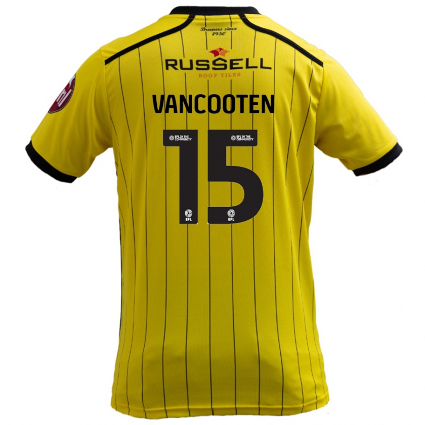 Kandiny Gyermek Terence Vancooten #15 Sárga Hazai Jersey 2024/25 Mez Póló Ing