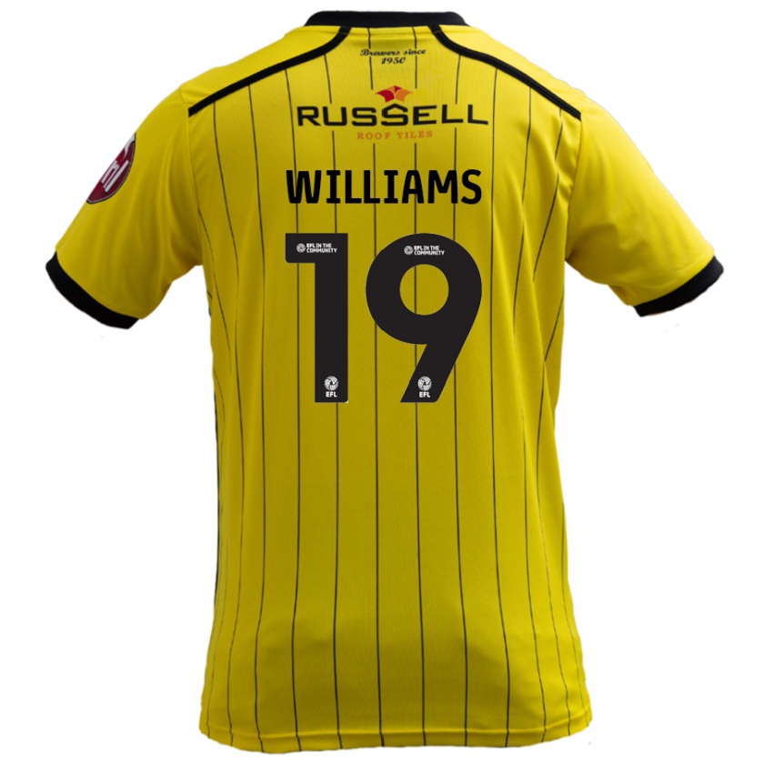 Kandiny Gyermek Dylan Williams #19 Sárga Hazai Jersey 2024/25 Mez Póló Ing