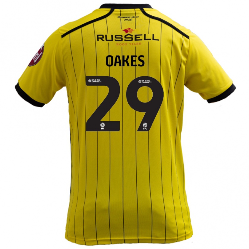 Kandiny Gyermek Toby Oakes #29 Sárga Hazai Jersey 2024/25 Mez Póló Ing