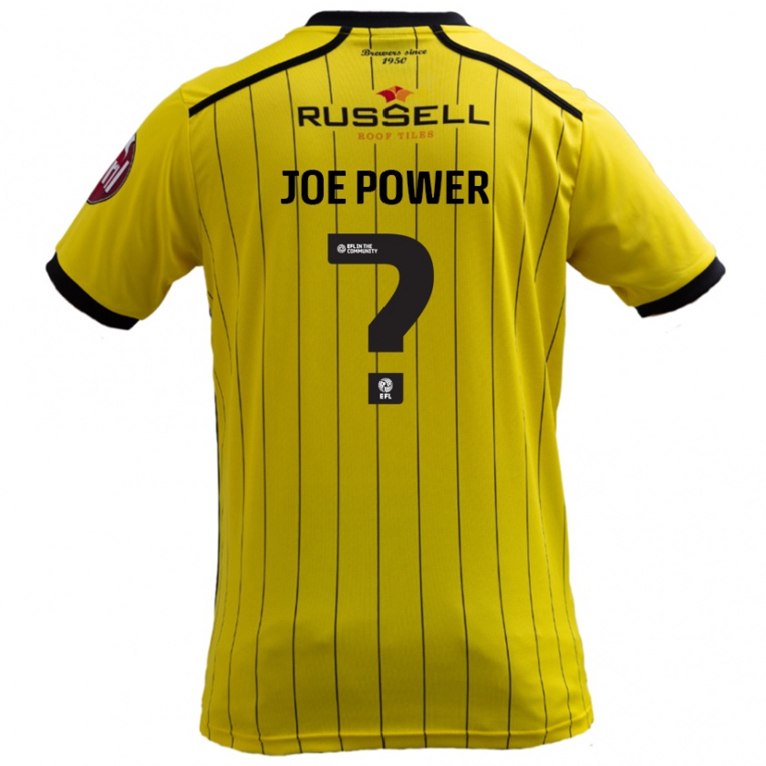 Kandiny Gyermek John Joe Power #0 Sárga Hazai Jersey 2024/25 Mez Póló Ing