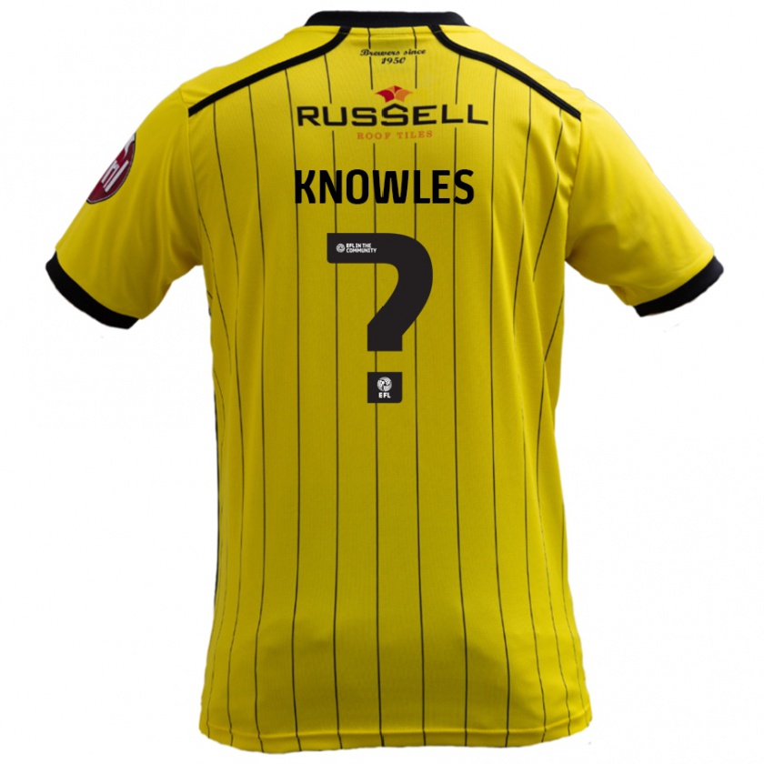 Kandiny Gyermek Charlie Knowles #0 Sárga Hazai Jersey 2024/25 Mez Póló Ing