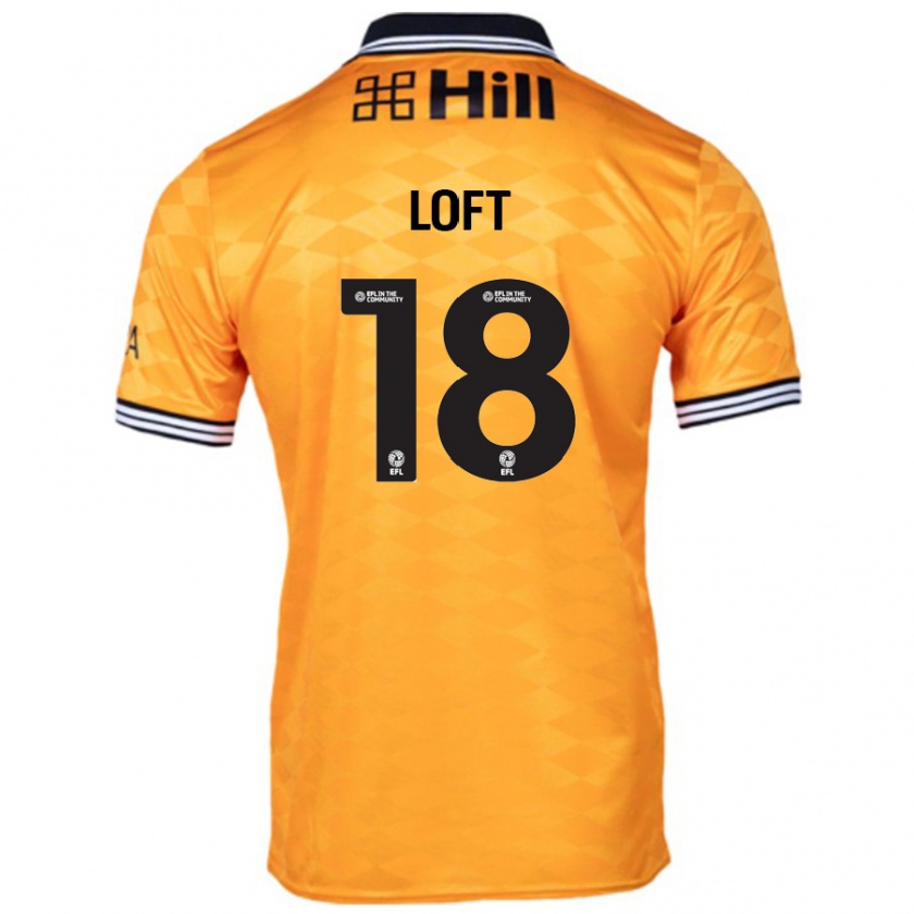 Kandiny Gyermek Ryan Loft #18 Narancs Hazai Jersey 2024/25 Mez Póló Ing