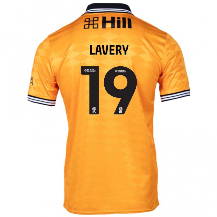 Kandiny Gyermek Shayne Lavery #19 Narancs Hazai Jersey 2024/25 Mez Póló Ing