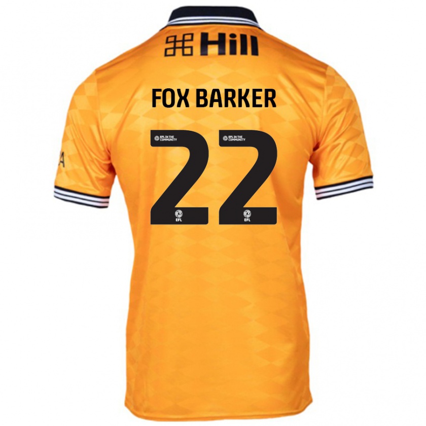 Kandiny Gyermek Mistie Fox-Barker #22 Narancs Hazai Jersey 2024/25 Mez Póló Ing