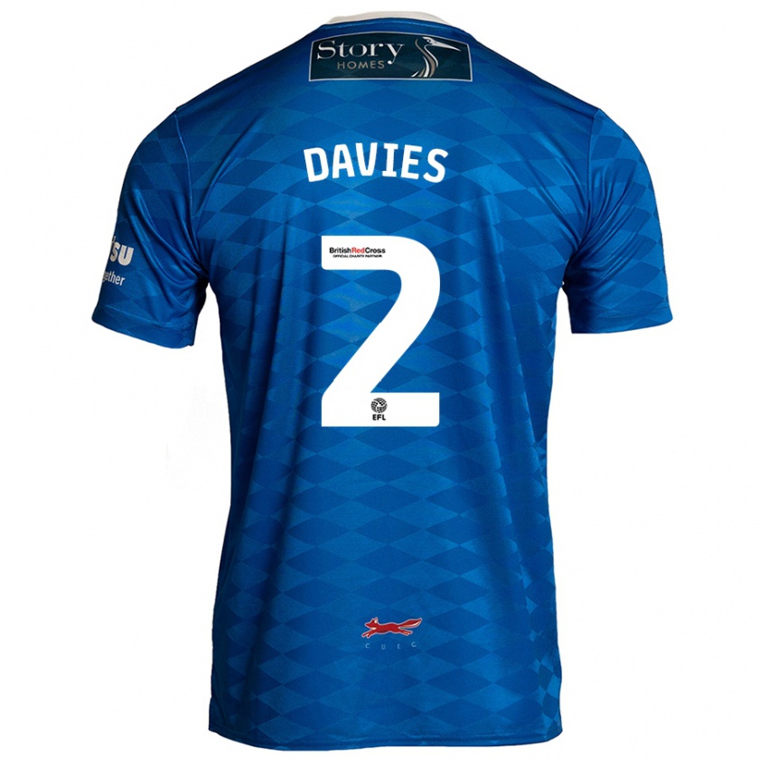 Kandiny Gyermek Archie Davies #2 Kék Hazai Jersey 2024/25 Mez Póló Ing