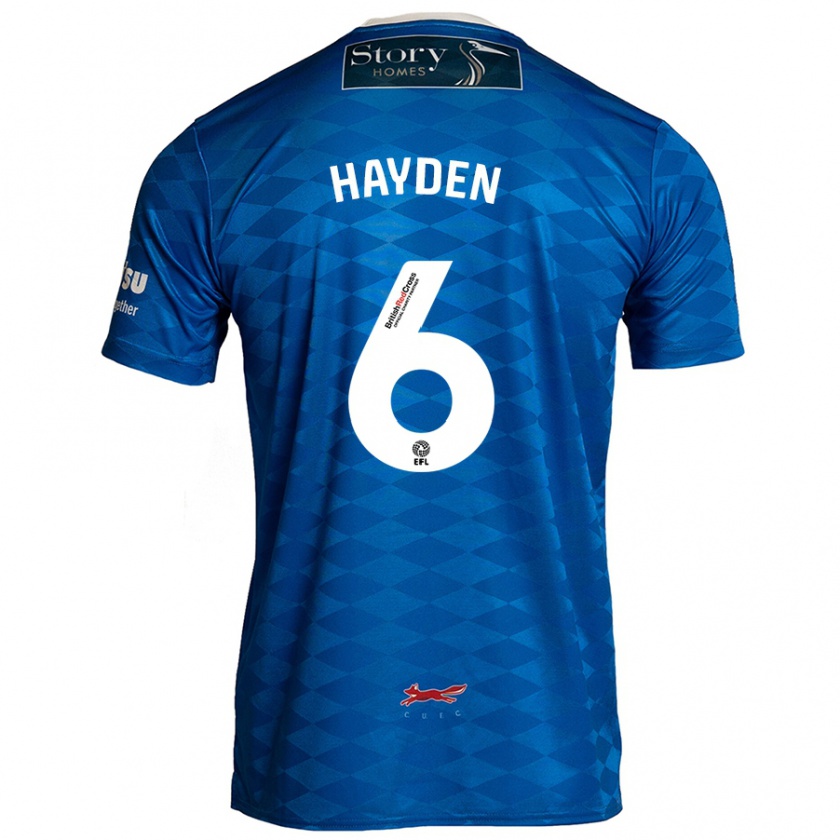 Kandiny Gyermek Aaron Hayden #6 Kék Hazai Jersey 2024/25 Mez Póló Ing