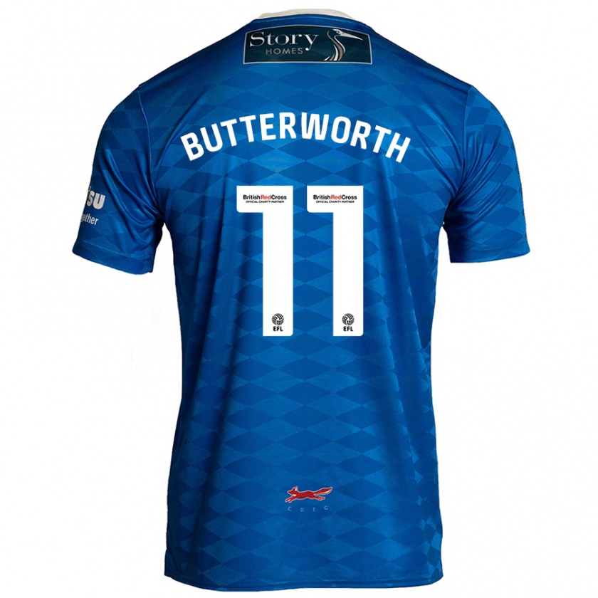 Kandiny Gyermek Daniel Butterworth #11 Kék Hazai Jersey 2024/25 Mez Póló Ing