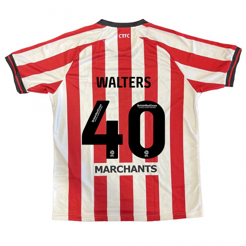 Kandiny Gyermek Cameron Walters #40 Piros Fehér Hazai Jersey 2024/25 Mez Póló Ing