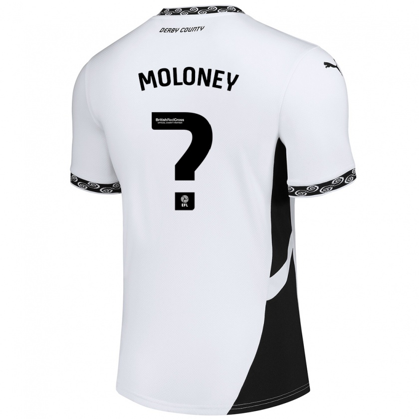 Kandiny Gyermek Riley Moloney #0 Fehér Fekete Hazai Jersey 2024/25 Mez Póló Ing