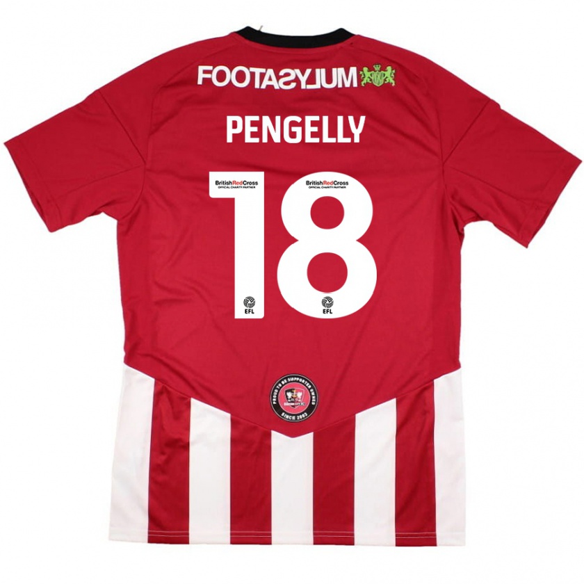 Kandiny Gyermek Connie Pengelly #18 Piros Fehér Hazai Jersey 2024/25 Mez Póló Ing