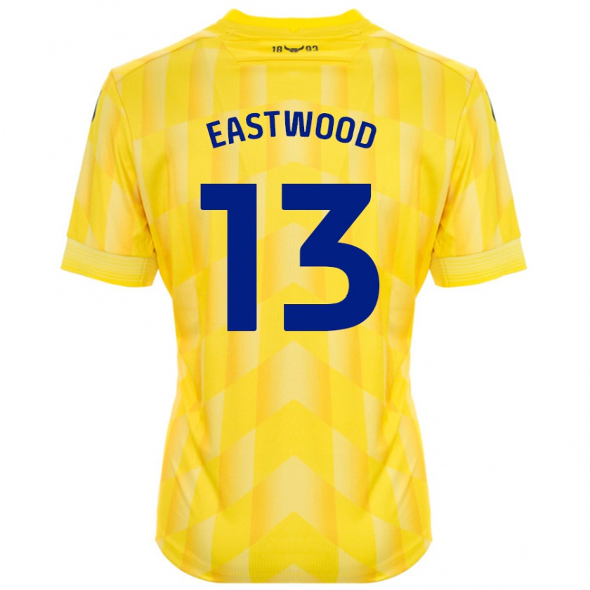 Kandiny Gyermek Simon Eastwood #13 Sárga Hazai Jersey 2024/25 Mez Póló Ing