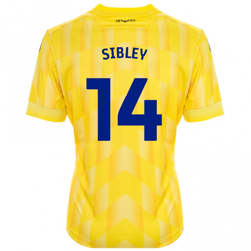 Kandiny Gyermek Louie Sibley #14 Sárga Hazai Jersey 2024/25 Mez Póló Ing