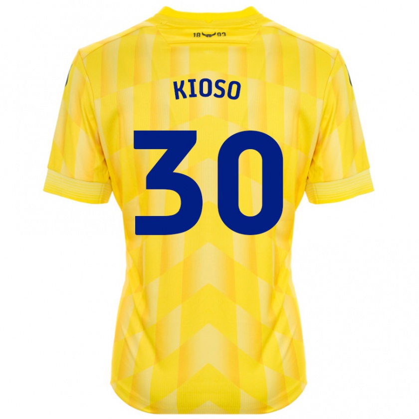 Kandiny Gyermek Peter Kioso #30 Sárga Hazai Jersey 2024/25 Mez Póló Ing