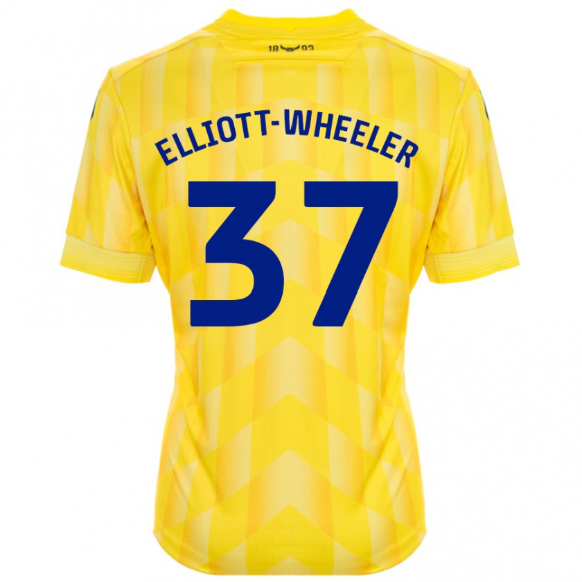 Kandiny Gyermek Aidan Elliott-Wheeler #37 Sárga Hazai Jersey 2024/25 Mez Póló Ing