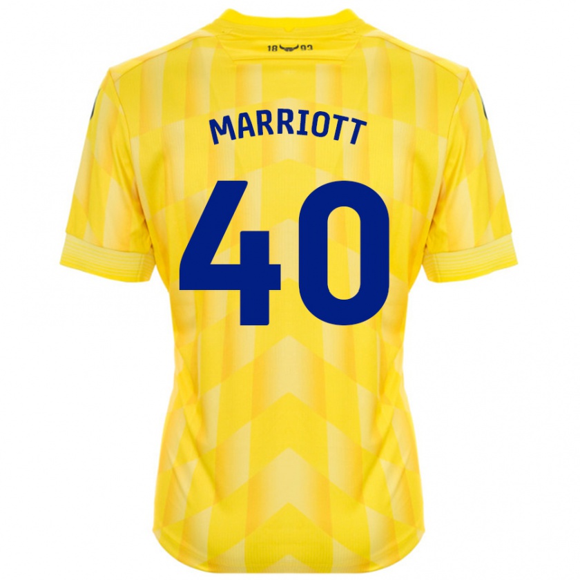 Kandiny Gyermek Monty Marriott #40 Sárga Hazai Jersey 2024/25 Mez Póló Ing