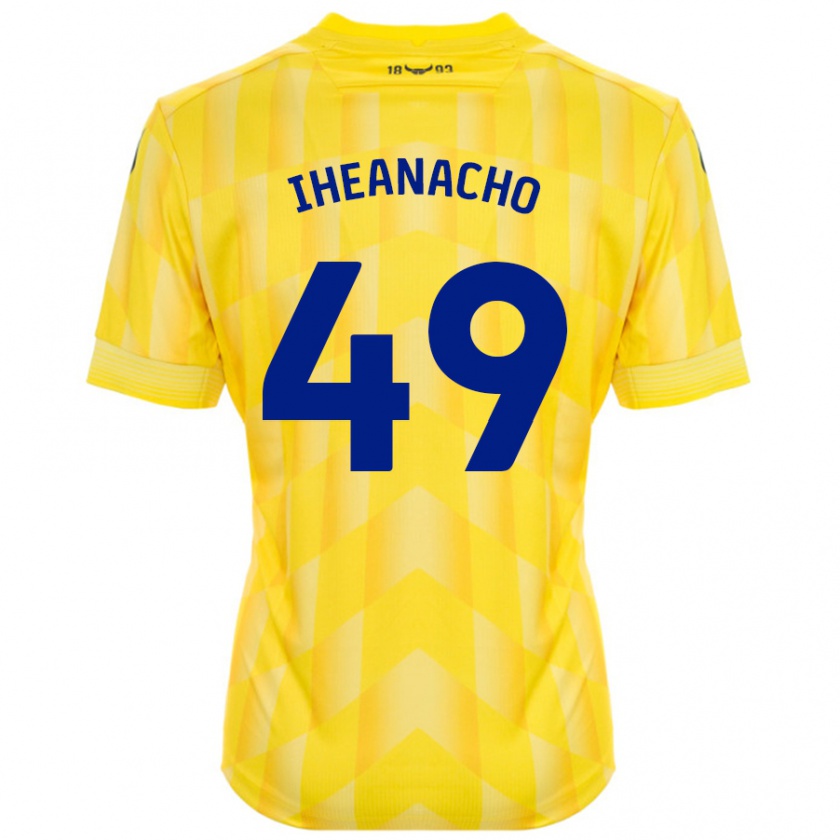 Kandiny Gyermek Josh Iheanacho #49 Sárga Hazai Jersey 2024/25 Mez Póló Ing