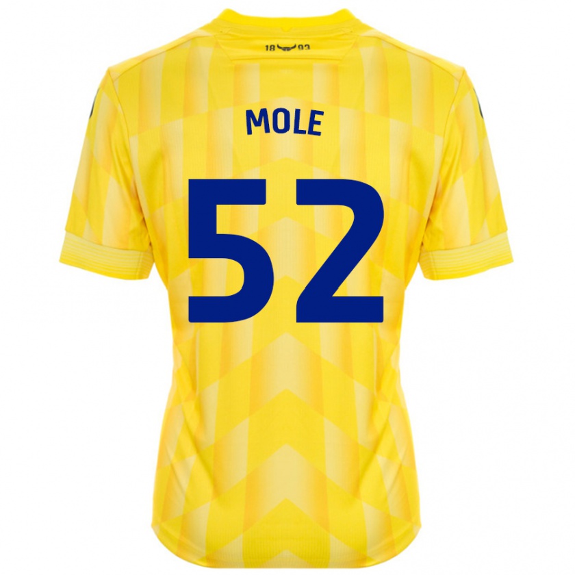 Kandiny Gyermek Harrison Mole #52 Sárga Hazai Jersey 2024/25 Mez Póló Ing