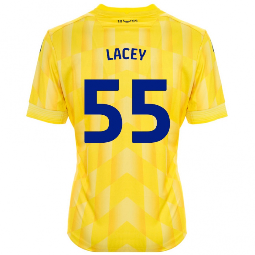 Kandiny Gyermek Aaron Lacey #55 Sárga Hazai Jersey 2024/25 Mez Póló Ing