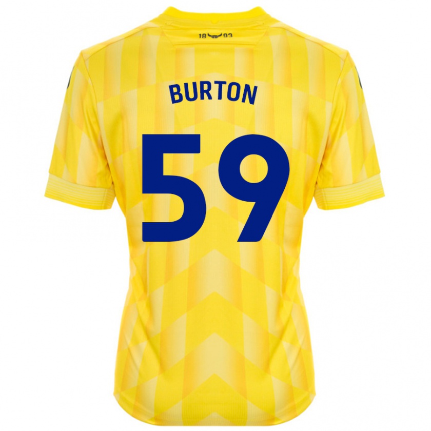 Kandiny Gyermek Kasway Burton #59 Sárga Hazai Jersey 2024/25 Mez Póló Ing