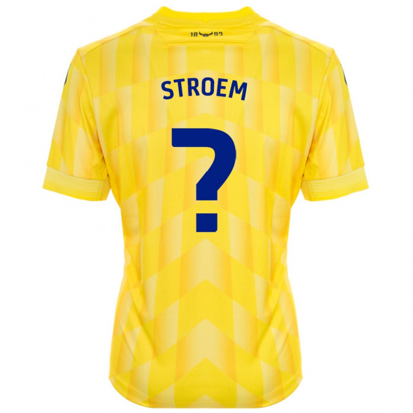 Kandiny Gyermek Lena Stroem #0 Sárga Hazai Jersey 2024/25 Mez Póló Ing