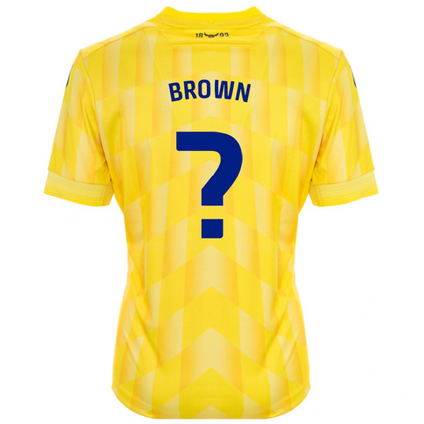 Kandiny Gyermek Georgia Brown #0 Sárga Hazai Jersey 2024/25 Mez Póló Ing