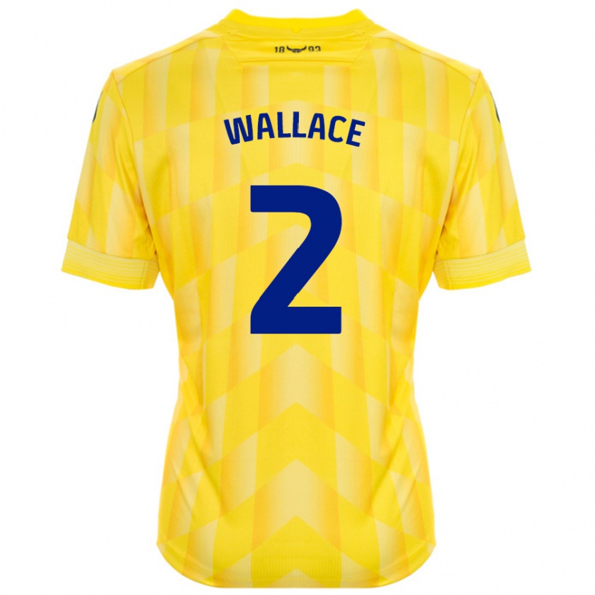 Kandiny Gyermek Emily Wallace #2 Sárga Hazai Jersey 2024/25 Mez Póló Ing