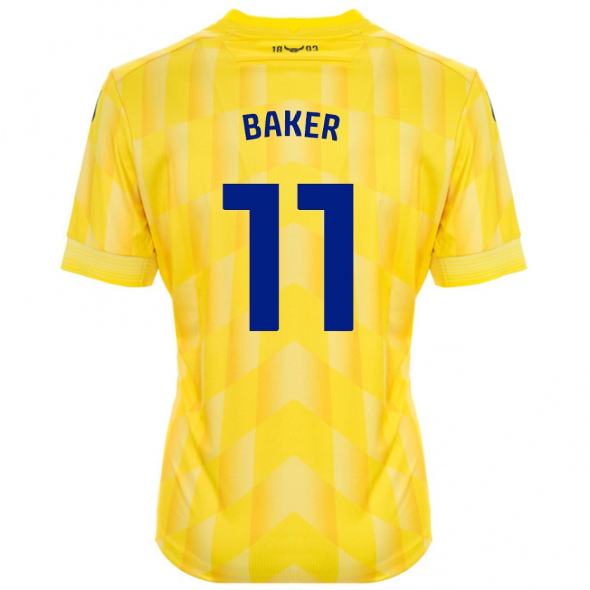 Kandiny Gyermek Sophie Baker #11 Sárga Hazai Jersey 2024/25 Mez Póló Ing