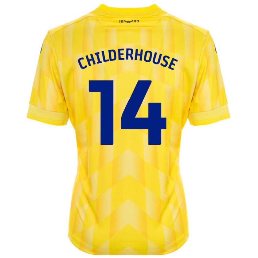 Kandiny Gyermek Molly Childerhouse #14 Sárga Hazai Jersey 2024/25 Mez Póló Ing