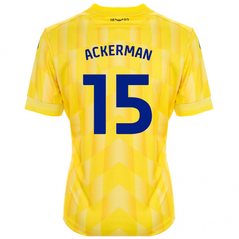 Kandiny Gyermek Daisy Ackerman #15 Sárga Hazai Jersey 2024/25 Mez Póló Ing