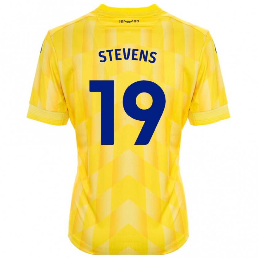 Kandiny Gyermek Lily Stevens #19 Sárga Hazai Jersey 2024/25 Mez Póló Ing