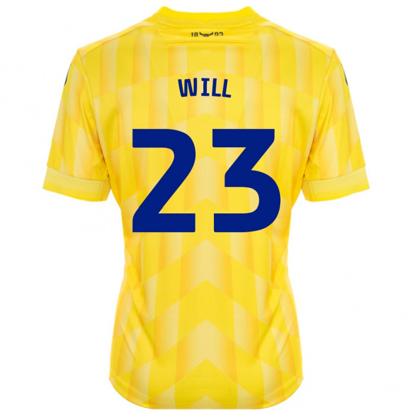 Kandiny Gyermek Merrick Will #23 Sárga Hazai Jersey 2024/25 Mez Póló Ing