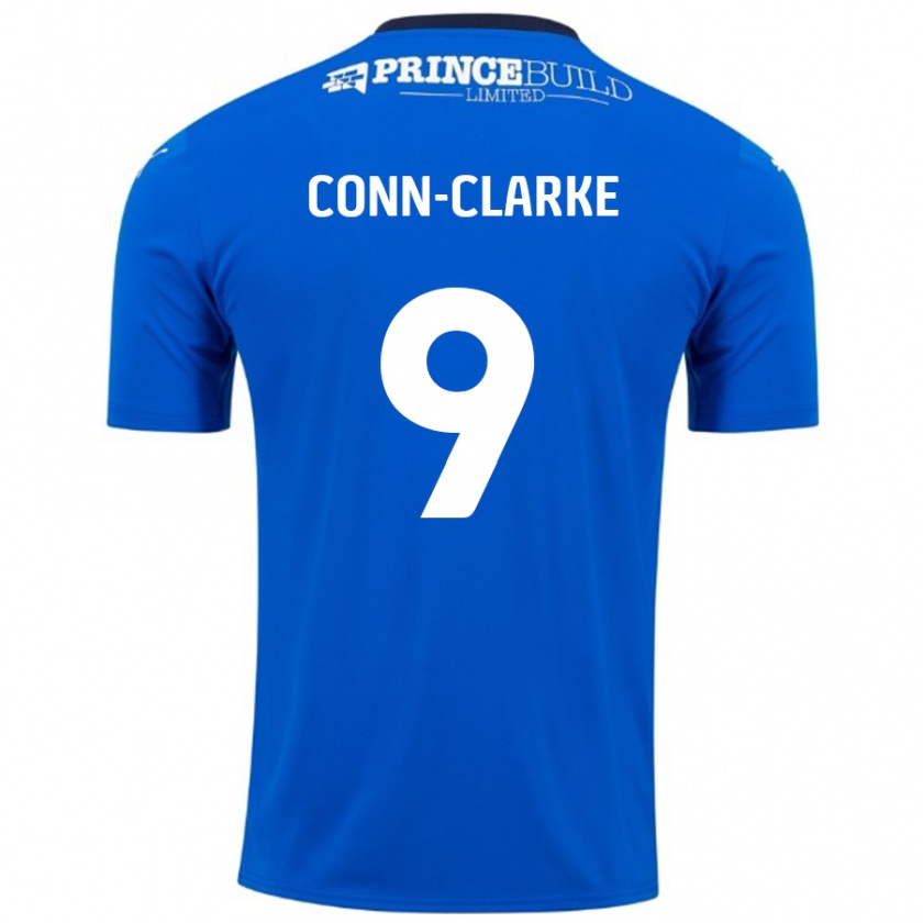 Kandiny Gyermek Chris Conn-Clarke #9 Kék Fehér Hazai Jersey 2024/25 Mez Póló Ing