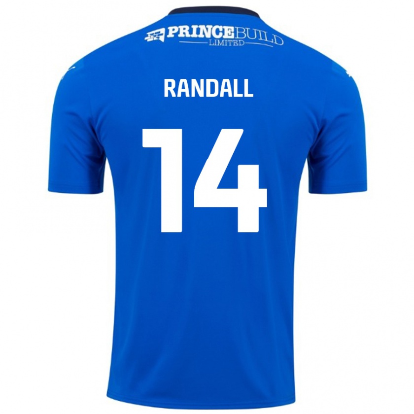 Kandiny Gyermek Joel Randall #14 Kék Fehér Hazai Jersey 2024/25 Mez Póló Ing