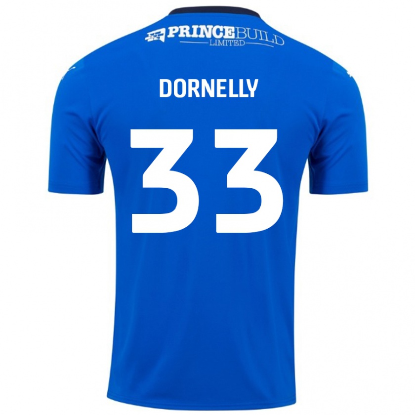 Kandiny Gyermek James Dornelly #33 Kék Fehér Hazai Jersey 2024/25 Mez Póló Ing