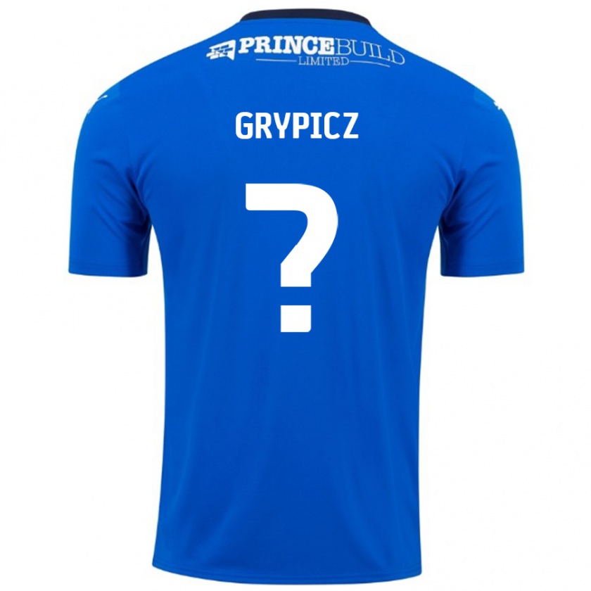 Kandiny Gyermek Brandon Grypicz #0 Kék Fehér Hazai Jersey 2024/25 Mez Póló Ing