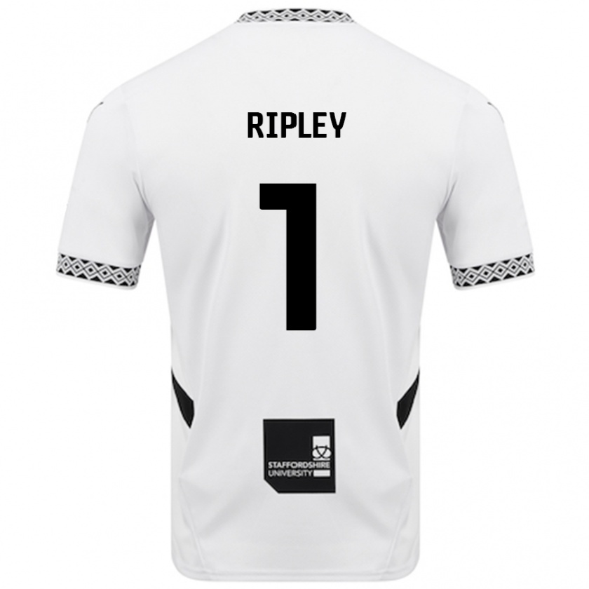 Kandiny Gyermek Connor Ripley #1 Fehér Hazai Jersey 2024/25 Mez Póló Ing