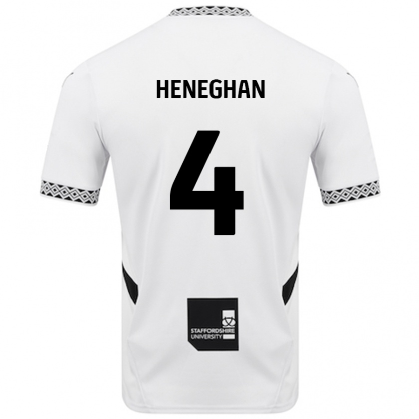 Kandiny Gyermek Ben Heneghan #4 Fehér Hazai Jersey 2024/25 Mez Póló Ing