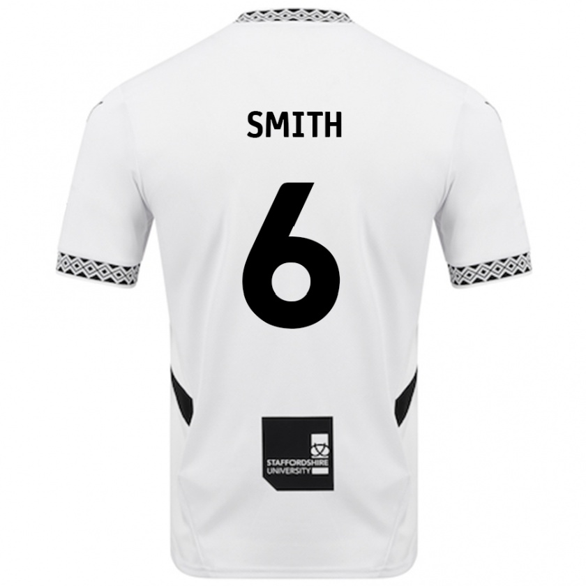 Kandiny Gyermek Nathan Smith #6 Fehér Hazai Jersey 2024/25 Mez Póló Ing